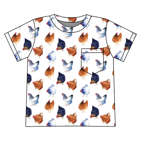 Chicken Parade Pocket Tee